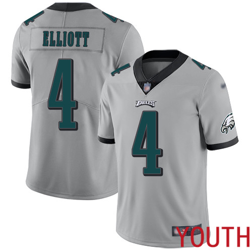 Youth Philadelphia Eagles #4 Jake Elliott Limited Silver Inverted Legend NFL Jersey Football